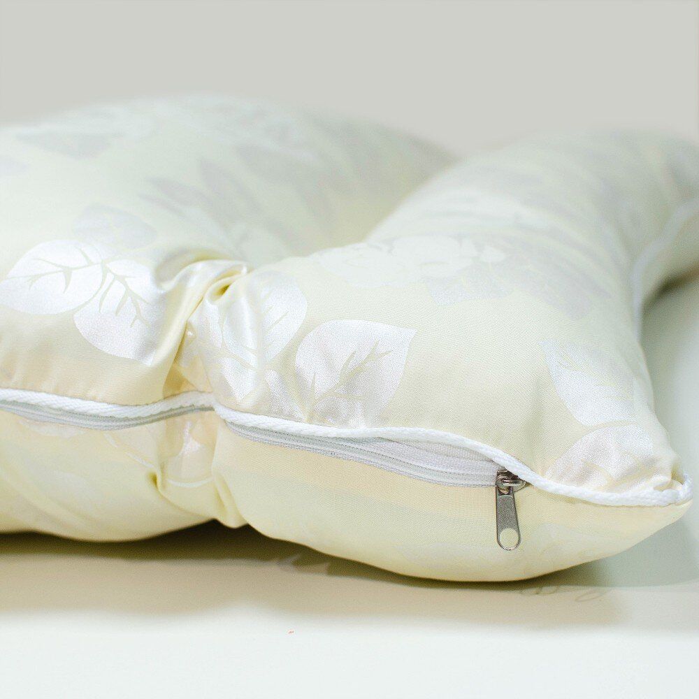 Подушка Viluta, 50х70см, силиконовая ортопедическая "Ortho", Тик, антиаллергенное волокно, 50х70см, микрофибра, ортопедическая