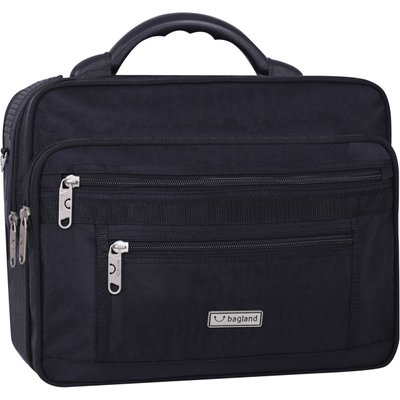 Мужская сумка Bagland Mr.Cool 15 л. Чёрный (0025170), 28 x 36 x 15 см, 420SW Flat PVC жатка, мужской, 15л, 0.60