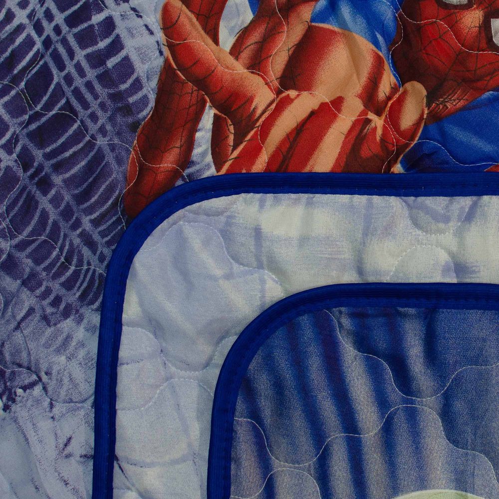Покрывало стеганое ТМ Viluta "Человек - паук", Полиэстер 100%, синтепон, 140х210 см, полиэстер, 100 г/м2, Полуторный, Покрывало