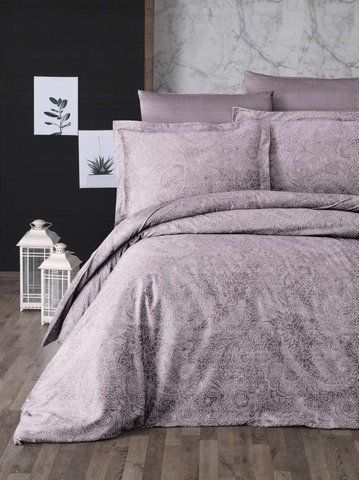 Постельное белье Сатин First Choice Neva Lavender, Полуторный, Хлопок 100%, 180х220 см., 1, по 1, 160х220 см., 50х70, 70х70 см, сатин, Фирменная картонная коробка