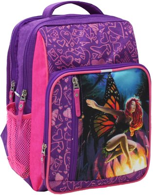 Рюкзак шкільний Bagland Школяр 8 л. Фіолетовий (27д) (00112702), 33 x 24 x 11 см, 420SW Flat PVC жатка, жіночий, 8л, 0.45