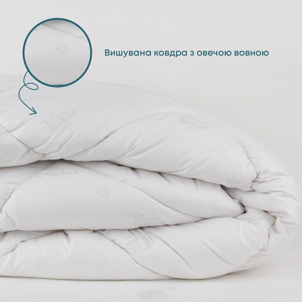 Ковдра з овечою вовною ТЕП "Membrana Print" Pure Wool 150x210 см