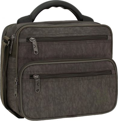 Мужская сумка Bagland Mr.Braun 8 л. Хаки (0024070), 25 x 28 x 11 см, 420SW Flat PVC жатка, мужской, 8л